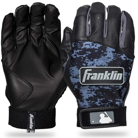 Franklin Sports Digitek Batting Gloves Black/Black Digi Adult (Best Padded Batting Gloves)