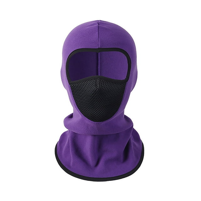 Riforla Winter Outdoor Riding Plus Velvet Warm Breathable Cold Temperature Constant Temperature Ski Face Protection Hood G