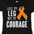 thumbnail image 4 of Inktastic Lost my Leg Not my Courage Limb Loss Awareness Orange Ribbon Boys or Girls Baby Bodysuit, 4 of 5