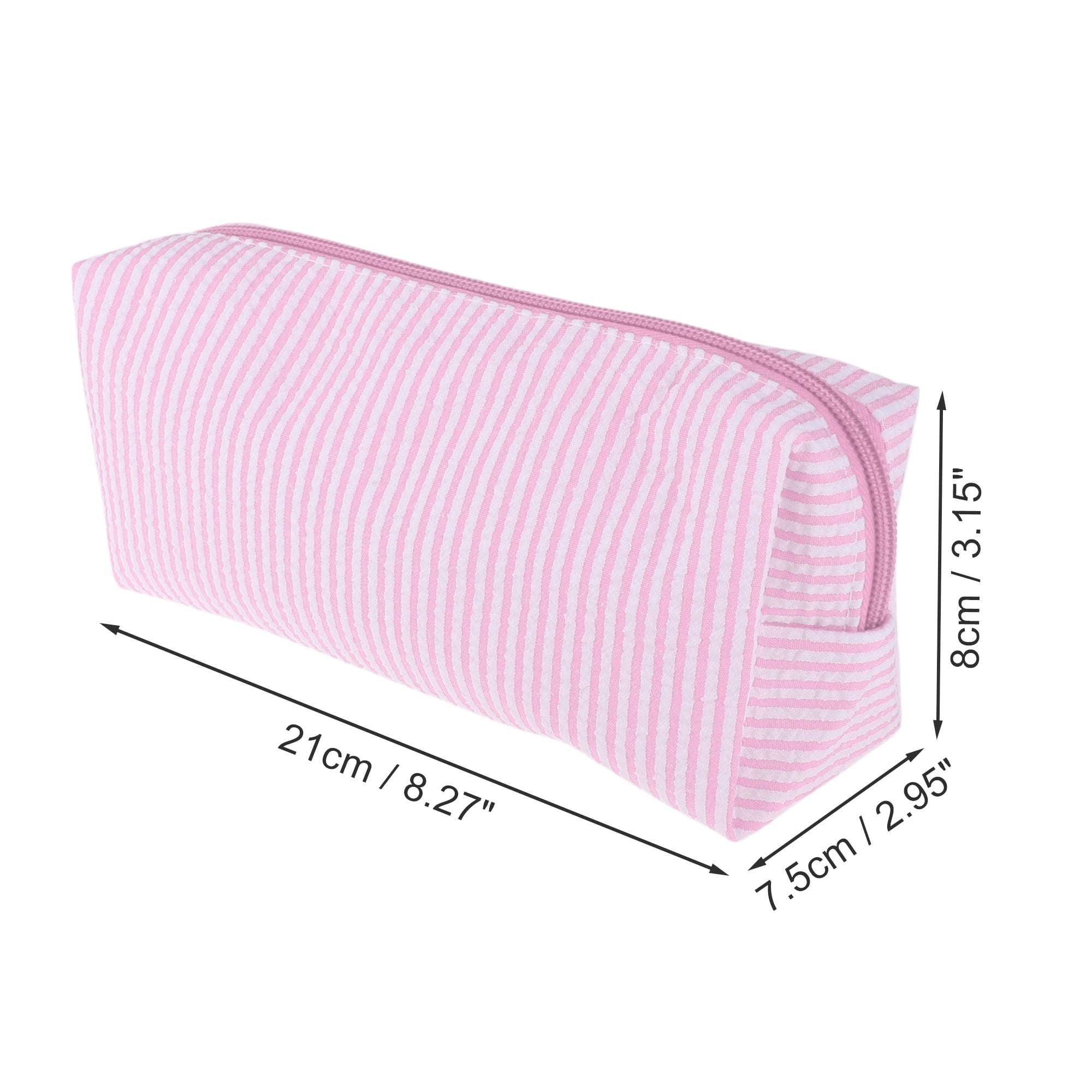 Unique Bargains 1 Pc Lady Portable Rectangle Makeup Bag for Travel Pink