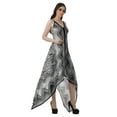 thumbnail image 2 of Moomaya Hankerchief Hem Dress Women Printed V Neck Asymmetrical Hem Dress, 2 of 5