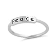 thumbnail image 3 of 925 Sterling Silver Oxidized Platinum Plated Peace Women Women Valentines Day Gifts Ring, 3 of 4