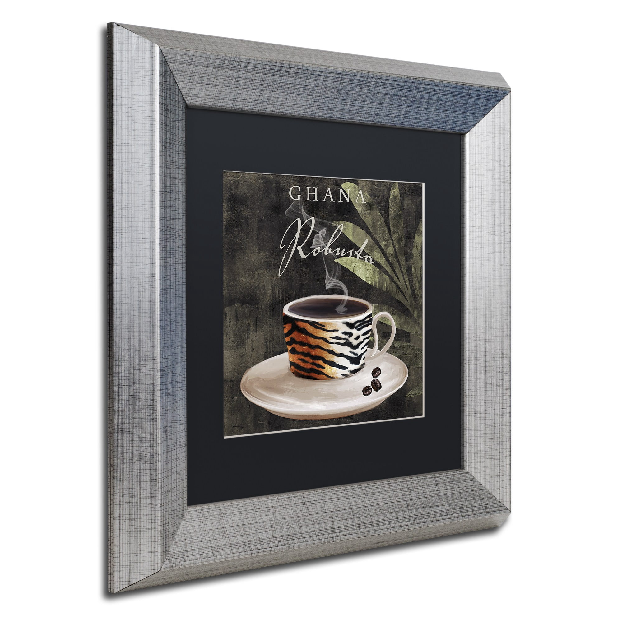 Trademark Fine Art "Afrikan Coffee IV" Canvas Art by Color Bakery Black Matte, Silver Frame