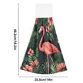 thumbnail image 6 of Yayeee Kitchen Hanging Hand Towels Set of 2 with Loop Bathroom Absorbent Tie Towel, Red Flamingo Pattern, 6 of 7