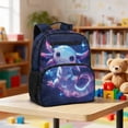 thumbnail image 2 of Jeiento Axolotl Toddler Backpack 13.5 Inch, Galaxy Sky Polyester Preschool Bag, Kids Backpack for Kids Outdoor Adventure Activities, 2 of 7