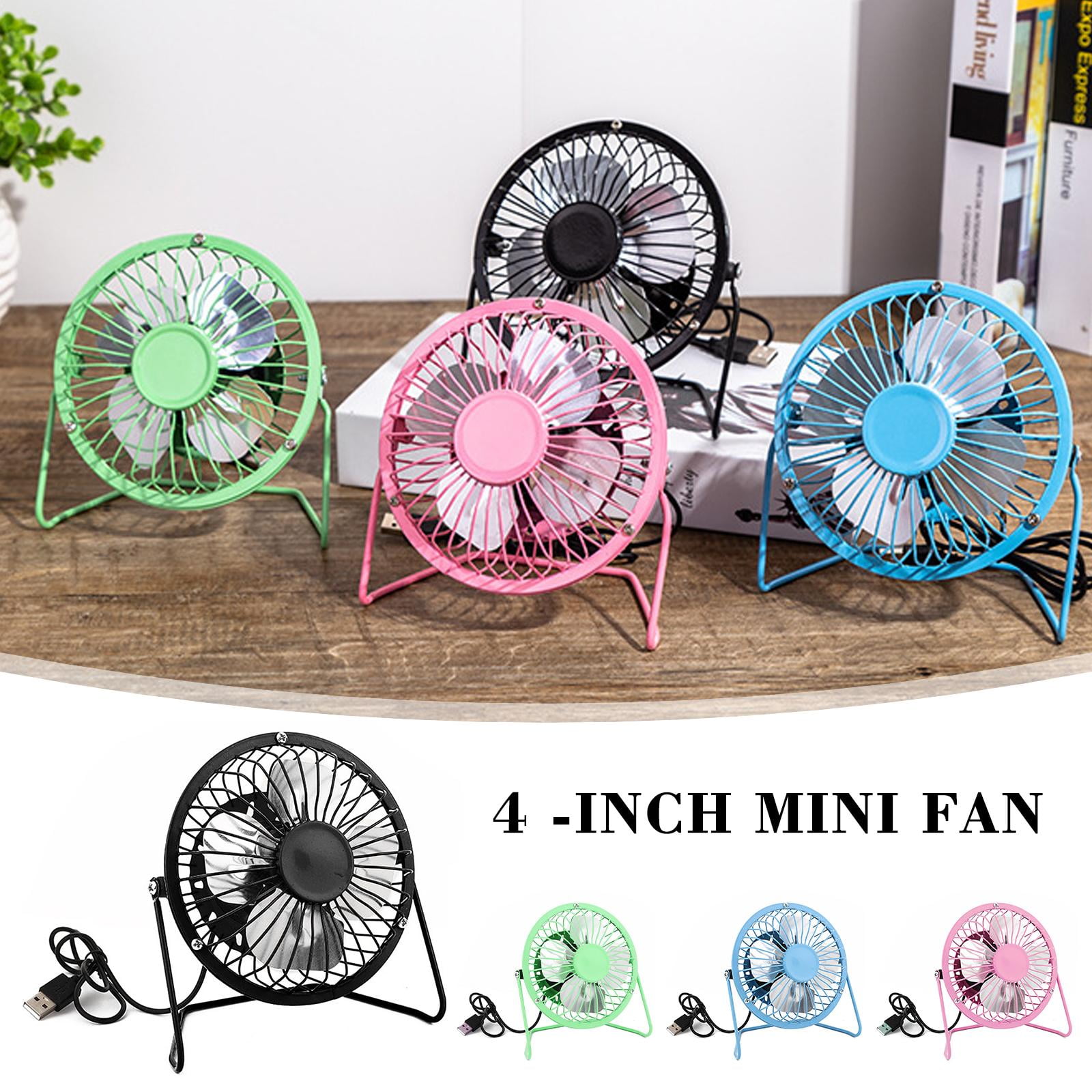 Mini USB Desk Fan Quiet Personal Cooler Portable Table Fan Metal S O3I4