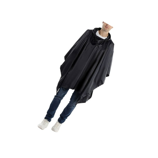 Bewildely Capa de lluvia Senderismo Poncho Impermeable a prueba de viento Impermeable Caminar Mujeres Hombres Ropa de lluvia Cubierta de lluvia para Paraguas de lluvia Azul oscuro Bewildely HA067073-02