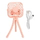 thumbnail image 1 of Ventilador de escritorio con 3 velocidades, luz LED, trípode flexible, portátil, para cochecito de bebé, cuadrado, rosa, 1 of 14