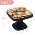 thumbnail image 4 of 4 Pcs Square Cabinet Handle Drawer Pulls Shell Knobs with Screws Furniture Office Cabinet Knob Decoration, 4 of 7
