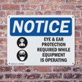 thumbnail image 4 of (2 Pack) Eye And Ear Protection Required OSHA Notice Sign 24 Inch X 18 Inch Indoor / Outdoor Rust-Free Aluminum Metal Signs for Workplace, Workshop, and Construction Site, Made in the, 4 of 8