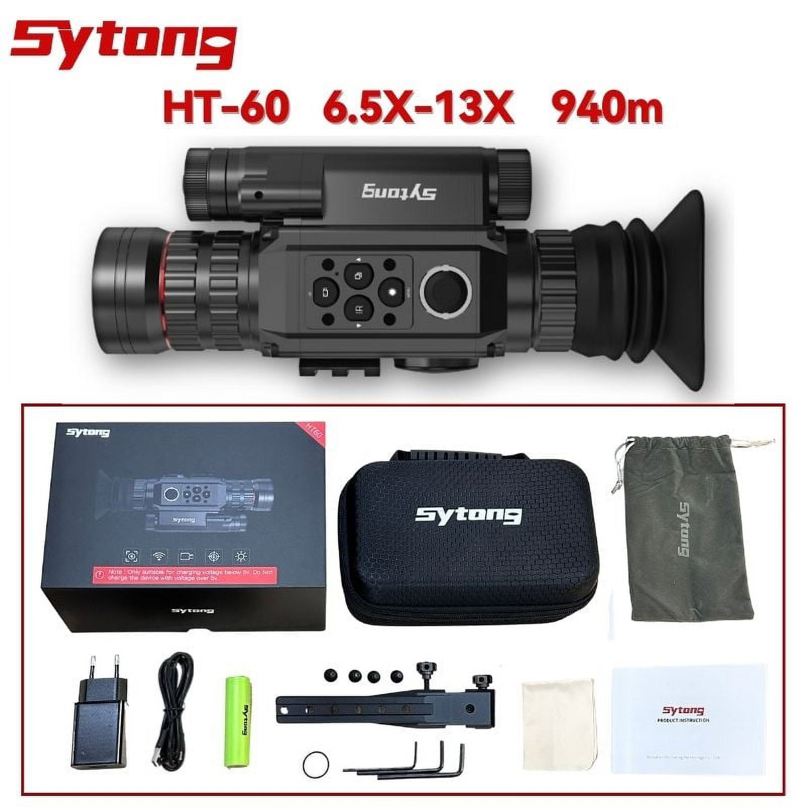 Sytong Rifle Scope HT-60 Digital Night Vision Device Withstand Mount Aiming Riflescope App WIFI Live Image Night Vision Scope