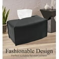 thumbnail image 2 of Tissue Box Cover, Modern Decorative PU Leather Rectangular Tissue Box Case Organizer Holder for Vanity Countertop, Night Stands, Livingroom, Office Desk & Car 9.5X5X5'', 2 of 7