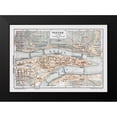thumbnail image 2 of Baedeker 18x14 Black Modern Framed Museum Art Print Titled - Passau Germany - Baedeker 1914, 2 of 5
