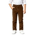 thumbnail image 2 of Hurxie Boys Corduroy Pants Kids Regular Fit Dress Trousers with Pockets, 2 of 7