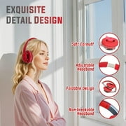 HOSHIYAMA Bluetooth Headphones Over Ear, Wireless Headphones Wired with 40 Hours Playtime Foldable HiFi Stereo Headset with Microphone, Soft Ear Pads, FM/TF for Cellphone/PC