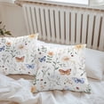 thumbnail image 7 of Waterproof Throw Pillow Covers Set of 2, 24x24 Inch Pastoral Butterfly Flowers Decorative Pillowcases Outdoor Pillow Slip Cushion Covers Set for Couch Tent Spring Summer Botanical, 7 of 7