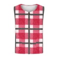 thumbnail image 5 of Dolkfu Winter Jackets for Women Flannel Red Button Down Puffer Vest Business Plaid Sleeveless Jacket Women's Coats M, 5 of 5
