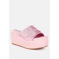 thumbnail image 2 of Meta charts Diamante  Rhinestone Flatform Sandals, 2 of 10