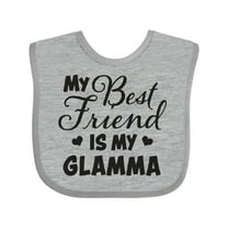 Inktastic My Best Friend is My Glamma with Hearts Boys or Girls Baby Bib