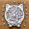 thumbnail image 2 of 135-Piece Morandi-Colored Cat Shaped Wooden Jigsaw Puzzle, Bonitas Rompecabezas de Madera en Forma de Gato, Animales Rompecabezas para Adultos y Niños, Regalos, 2 of 3