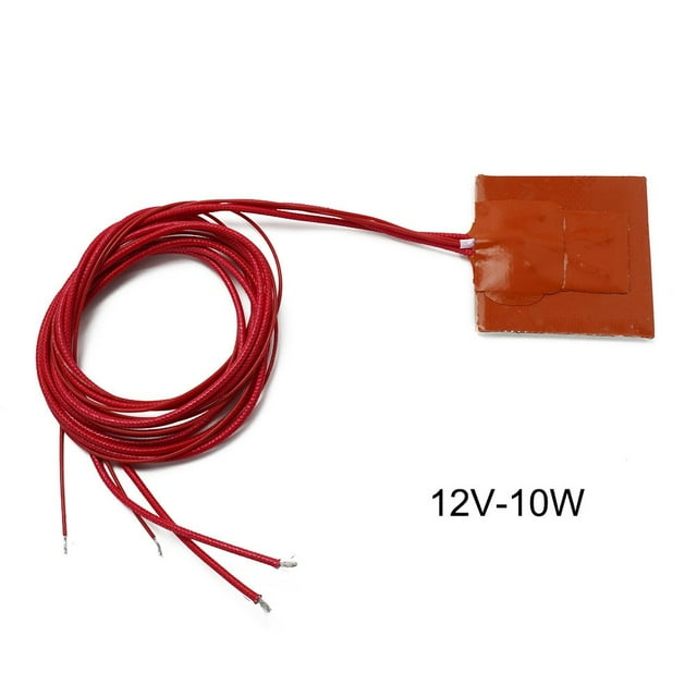 50*50mm 12V 10W Silicone Heater Mat Pad for Printer Heated Bed Heating