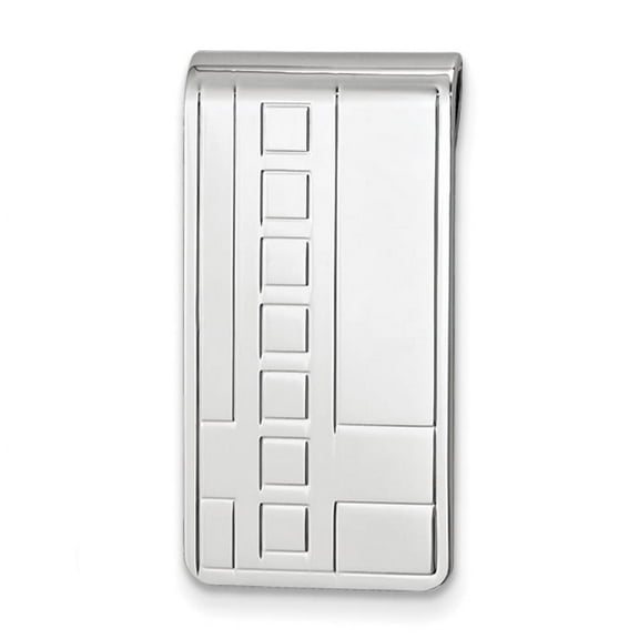 Silver-tone Deco Pattern Money Clip GM16797