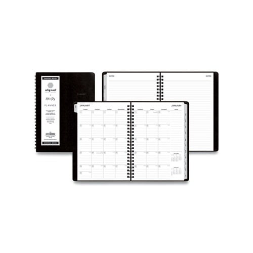 Aligned 2021 Monthly Planner 5.875' x 8.625', Black