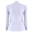 thumbnail image 3 of Posijego Womens Long Sleeve T Shirt Ruffle Mock Neck Ribbed Knit Basic Top Plus Size Basic Tee Shirts, 3 of 5