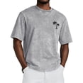 thumbnail image 4 of Short Sleeve Shirts for Men Vintage Oversized T Shirt Washed Casual Crew Neck T Shirt Palm Tree Graphic Tees, XL, 4 of 4