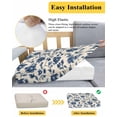 thumbnail image 5 of Navy Blue Floral Couch Cushion Covers Stretch, Washable Sofa Seat Covers Individual Seat Cushion Sofa Slipcovers Spring Vintage Blossom Botanical Couch Cover Furniture Protector S-1PCS, 5 of 7