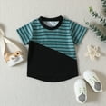 thumbnail image 5 of TOWED22 Toddler Baby Boy Summer Outfit Funny Letter T-Shirts Top Shorts Set Infant Boy Summer Clothes 6 12 18 Months 2T 3T(Black,0-6 Months), 5 of 9