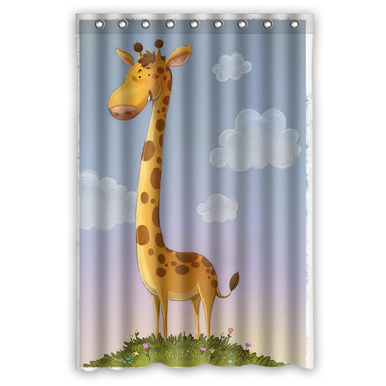 ECZJNT happy giraffe Shower Curtain And Hooks For Home Decor 48x72 Inch