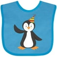 thumbnail image 3 of Inktastic Cute Penguin, Baby Penguin, Penguin with Party Hat Boys or Girls Baby Bib, 3 of 4