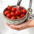 thumbnail image 5 of Berry Bowls with Holes Ceramic, Self Rinsing Berry Bowl, Handmade Berry Washing Bowl Drain Holes for Quick Rinse, Kitchen Counter Strainer, Strawberry & Blueberry Washer, White, 5 of 5