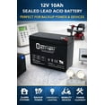 thumbnail image 2 of Mighty Max Battery ML10-12 - Batterie 12 Volts 10 AH SLA Produit de Marque, 2 of 7