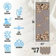 thumbnail image 2 of Slip-Resistant, Non-Adhesive, Durable, Stain-Resistant, Washable 8.5x26 in. Stair Treads to Enhance Safety, Protect Stairs, and Reduce Noise. Gray French Fleur De Lis Design, Set of 7, 2 of 7
