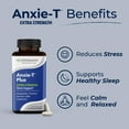 thumbnail image 3 of Anxie-T Plus - Extra Strength Stress Relief Supplement - Supports Mood & Mental Focus - Feel Calm and Relaxed - Eases Tension & Nervousness - Ashwagandha, Kava Kava, GABA & L-Theanine - 60 Capsules, 3 of 6