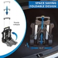 thumbnail image 3 of Mount-It! Luggage Cart with Wheels Foldable | Strong, Compact Luggage Cart Holds 77 Pounds - Carry Boxes, Backpacks and Luggage Smoothly with our Folding Luggage Cart, 3 of 5