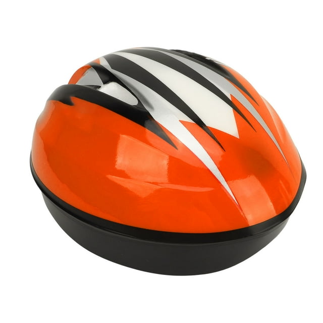 Casco de bicicleta para niños con amortiguación de impactos y forro de espuma ajustable, color naranja