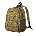 thumbnail image 2 of Tractor and Barns Green Pattern Backpack for School, Cute School Bag with Adjustable Shoulder Straps and Padded Back, 13.8"x11.4"x6", 2 of 5