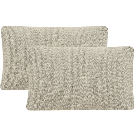 Safavieh Soleil Solid 12" x 20" Indoor/Outdoor Pillow, Set of 2
