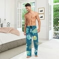 thumbnail image 3 of Men's Pajama Pants with Pockets Sleepwear Lounge Pants Stretch Casual Fish Turtle Jellyfish Corals Ocean Animals, 3 of 7
