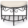 thumbnail image 7 of Mango Steam Modern Shoe Bench - Vanity Seat & Dressing Stool - White, 7 of 7