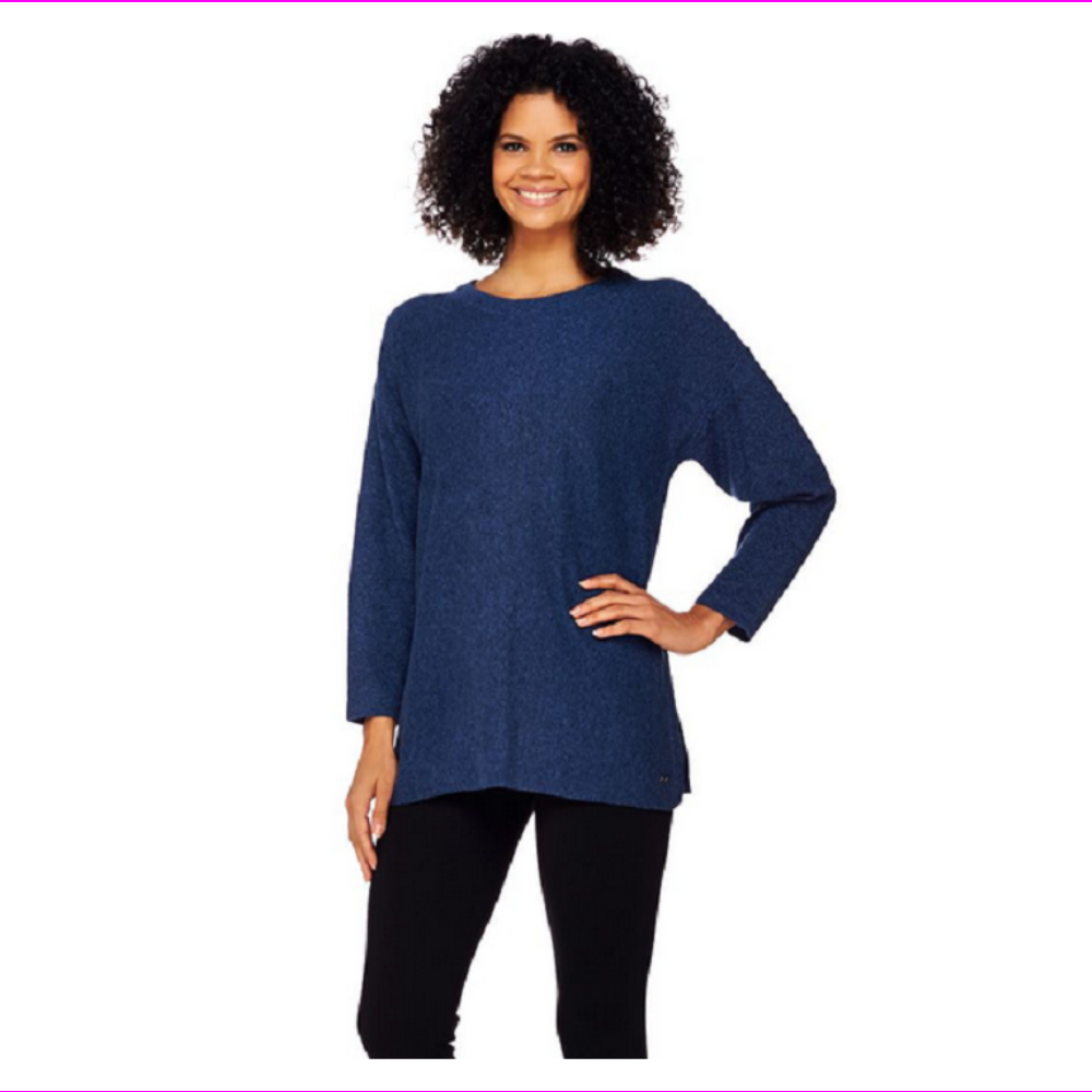 SOHO Relaxed Pullover Sweater,Navy 