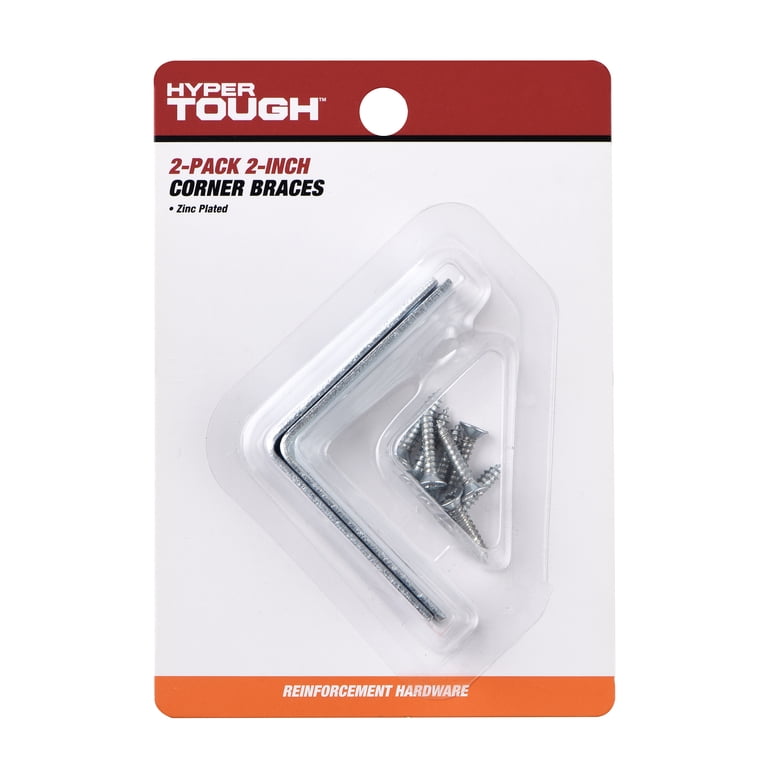 2-Inch Corner Brace with Mounting Screws, Pack of 2 photo 2
