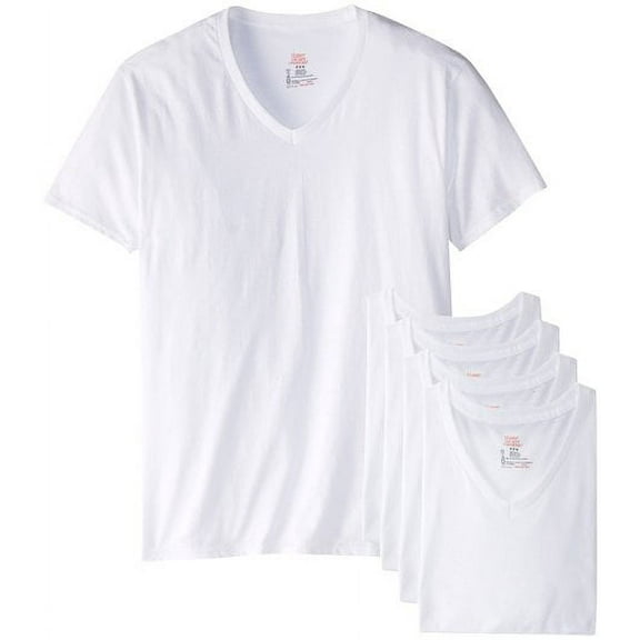 Hanes Ultimate Men's 6-Pack Best V-Neck T-Shirt, White, X-Large