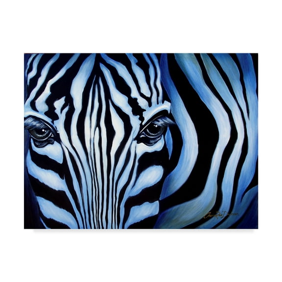 Trademark Fine Art 'Blue Zebra' Canvas Art by Cherie Roe Dirksen