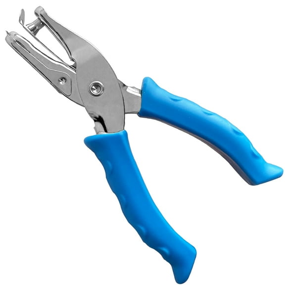 Single Hole Punch 1/4" Soft Grip for Crafts & Office Handheld Blue