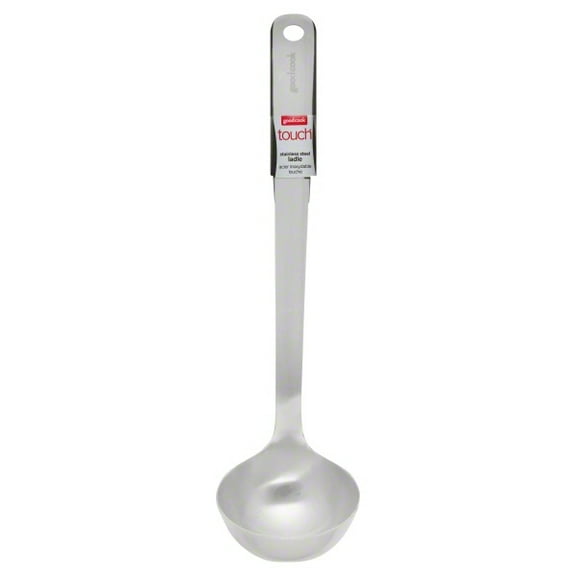 GoodCook Touch Ladle, All Stainless Steel with Non-slip Grip Handle