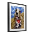 thumbnail image 3 of Stupell Industries Basset Hound with Bandana Black Framed Print Under Glass, design by George Dyachenko, 3 of 9